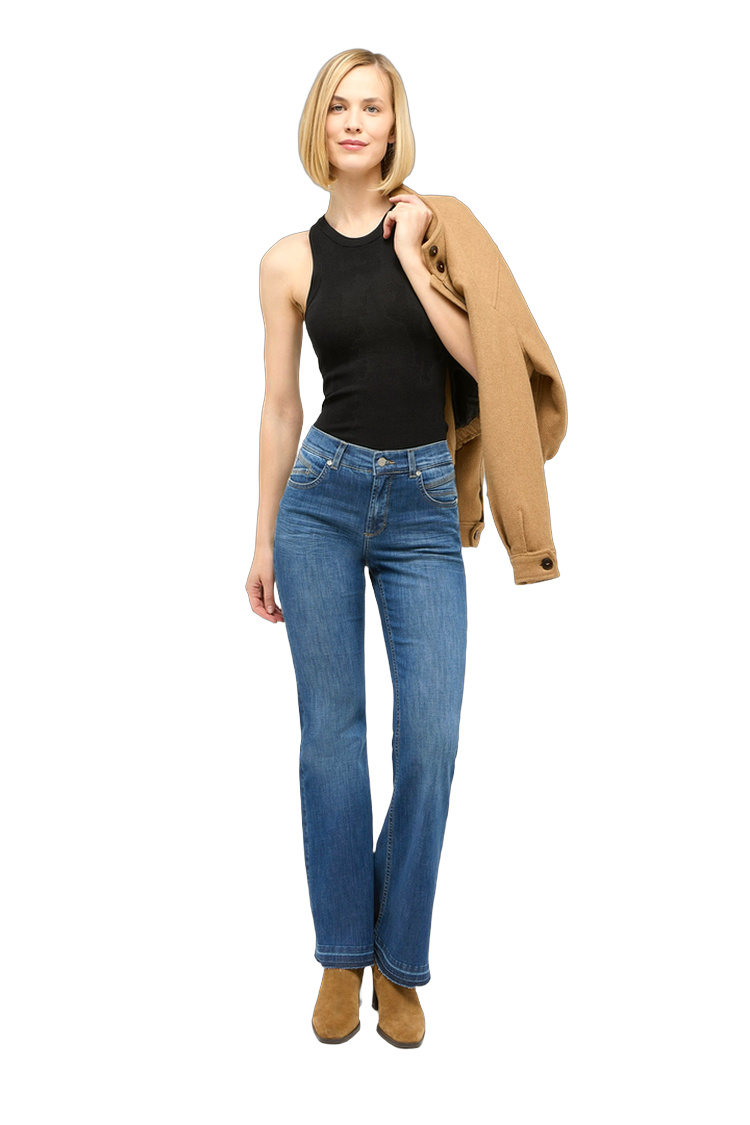 Hosen mit großen Taschen aus Baumwolle und Polyester – Rückansicht