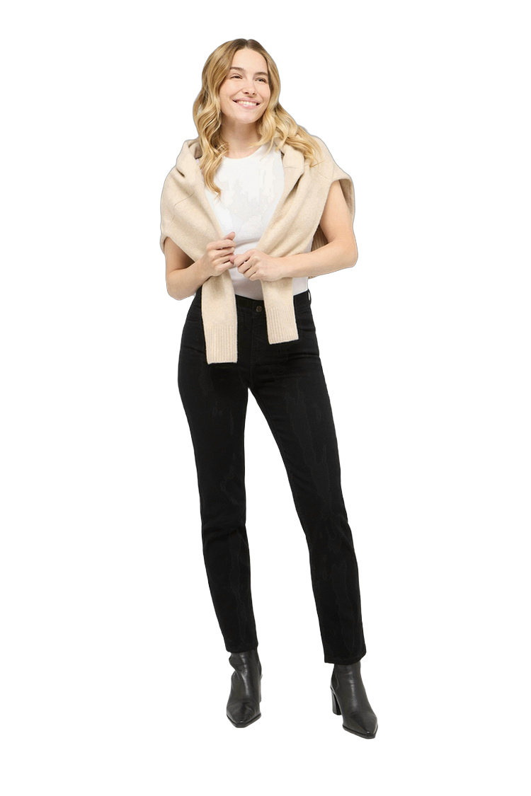 Jeans aus Baumwolle und Polyester – Rückansicht mit Straight-Fit-Passform