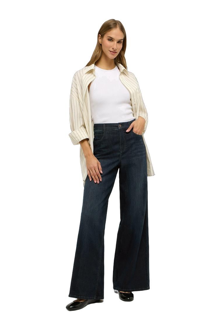 Leichte Damenhose mit Baumwolle und Elasthan – Rückansicht