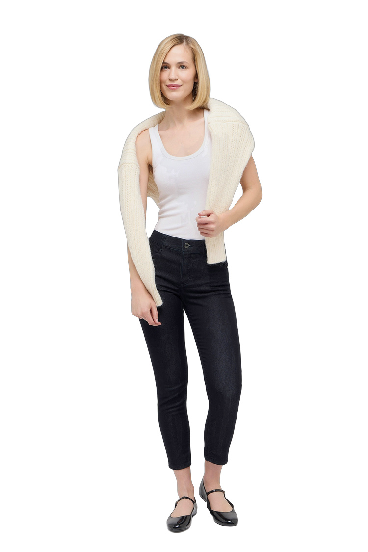 Leichte Damenjeans mit Elasthan – Rückansicht