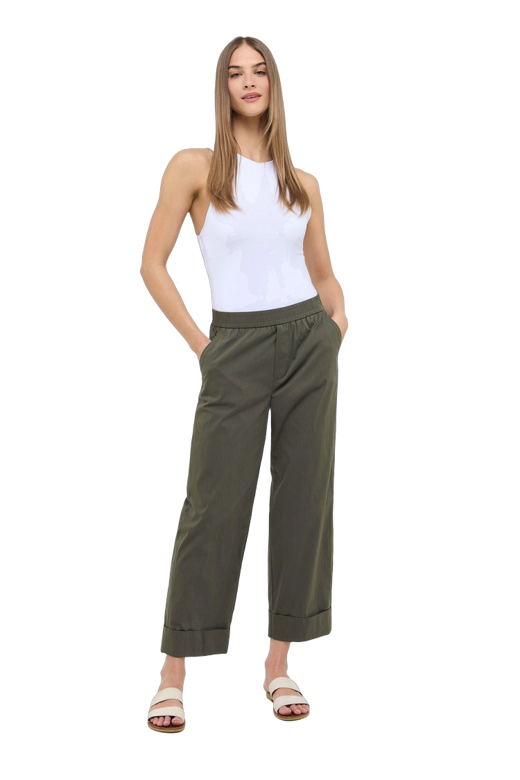 Leichte Hose aus Baumwolle und Elasthan – Rückansicht