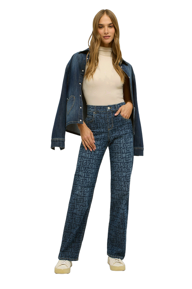 Leichte Hose aus Baumwolle und Elasthan – Rückansicht