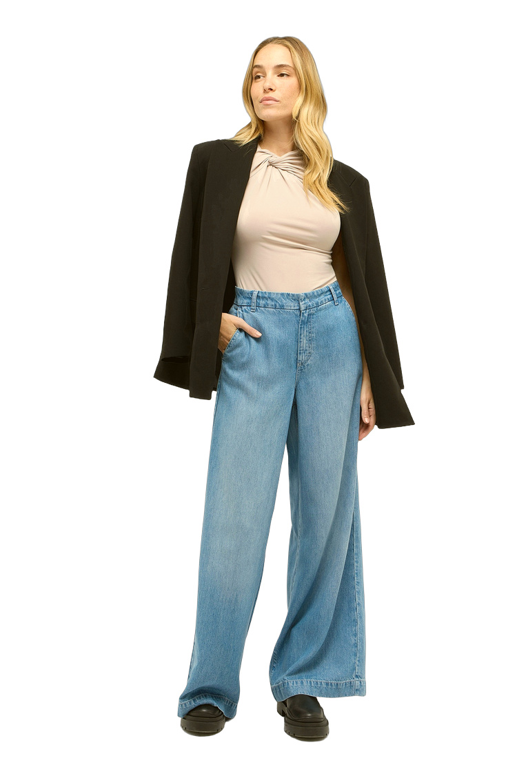 Lyocell-Hose mit seitlichen Taschen – Rückansicht