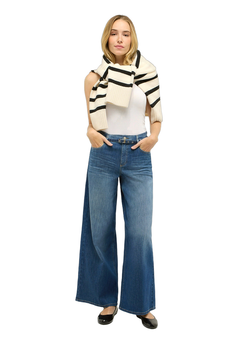 Recycelte Liva Hosen mit relaxed Fit – Rückansicht