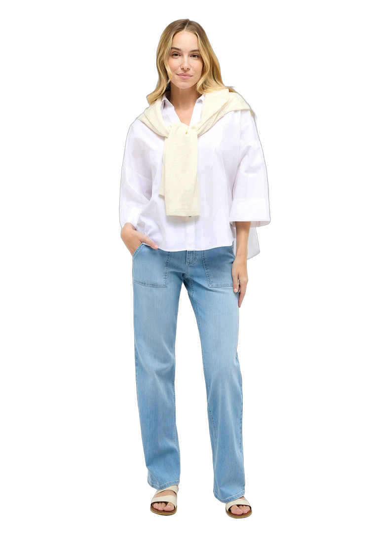 Relaxed Fit Hose mit großen Vordertaschen – Rückansicht