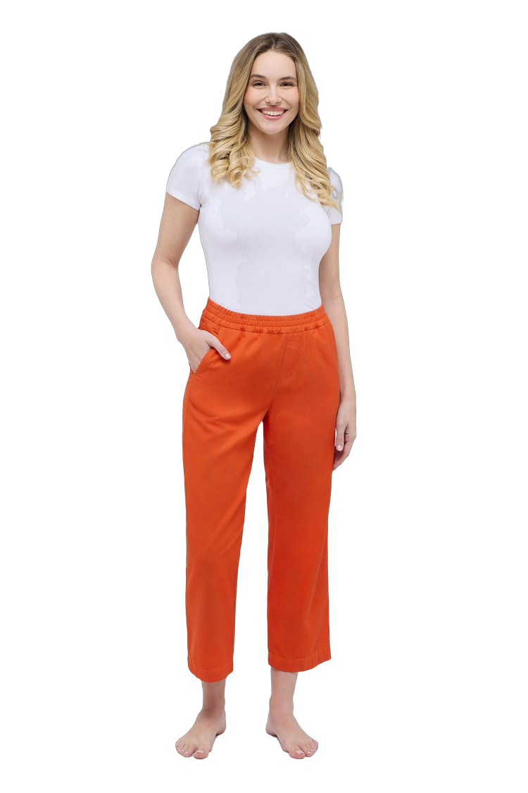 Relaxed Fit Hose aus 52% Baumwolle und 48% Lyocell – Rückansicht