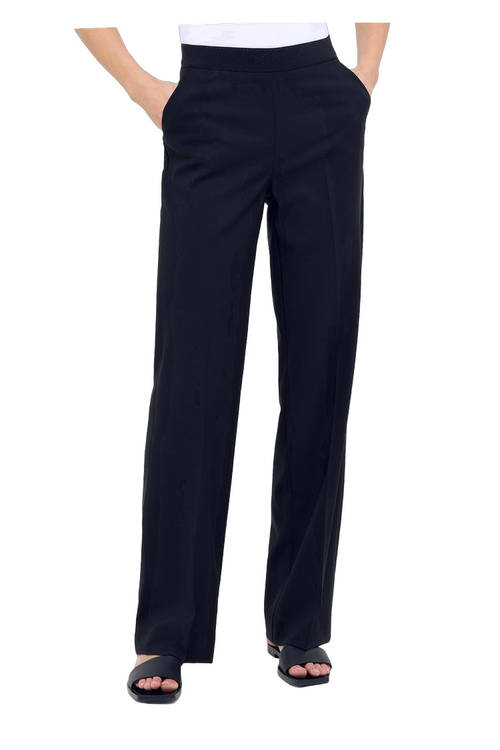 Relaxed Fit Hose mit Taschen – Vorderansicht