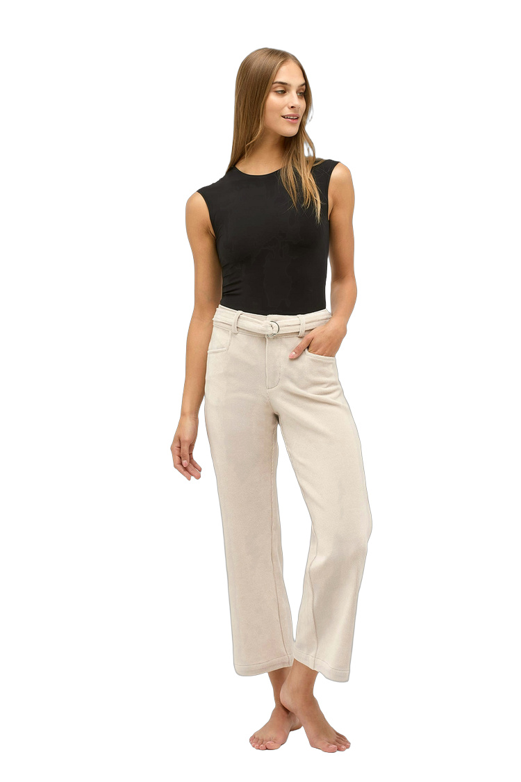 Relaxed Hose aus Jersey Cord – Rückansicht für Damen