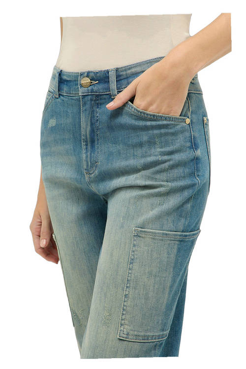 Relaxed Jeans mit Reused Baumwolle – Rückansicht