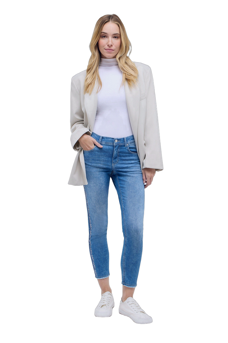 Schmale Jeans mit 5-Pockets – Rückansicht