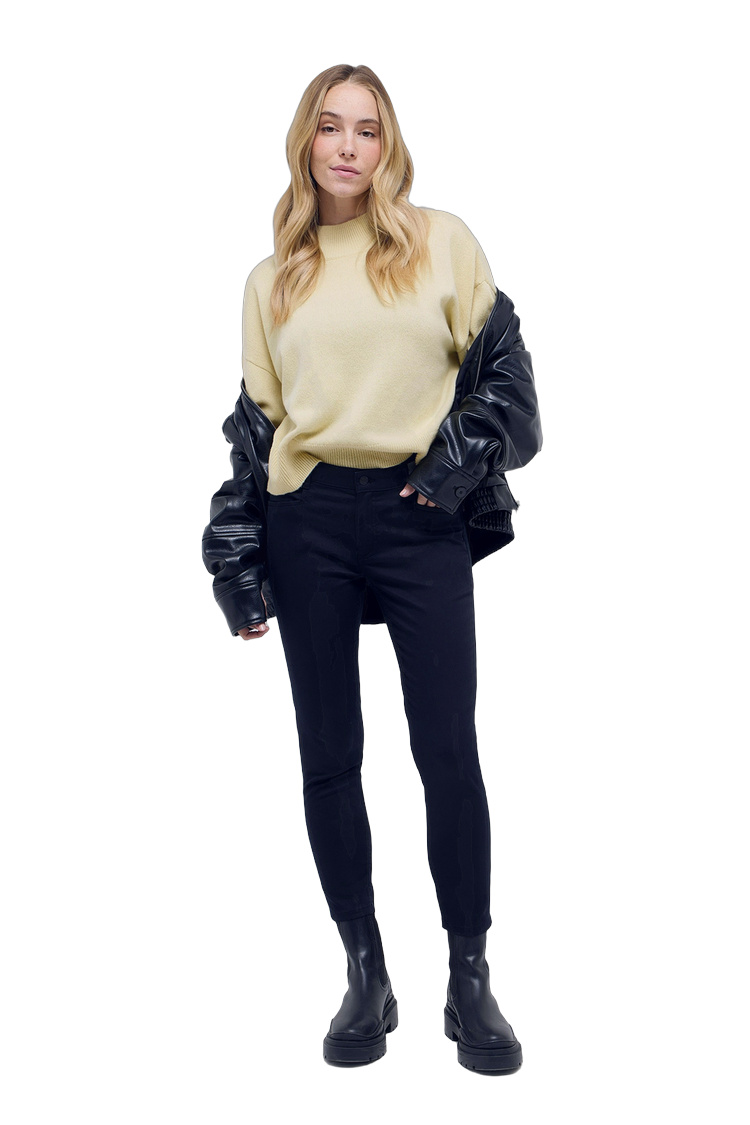 Slim Fit Hose mit Baumwolle – Rückansicht