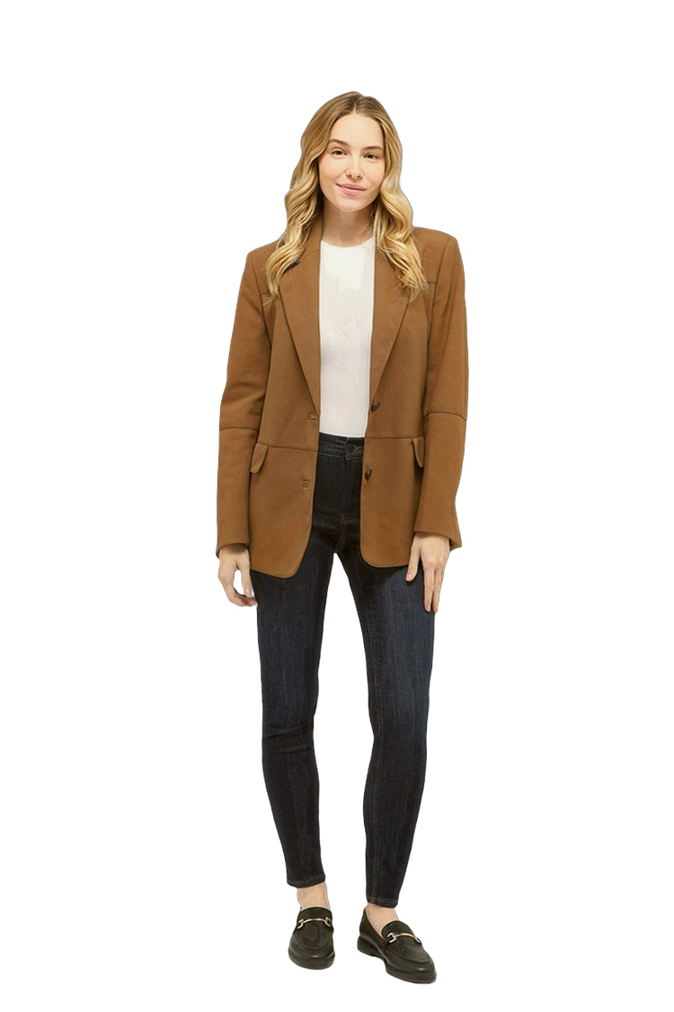 Slim Fit Hose aus Baumwolle und Polyester – Rückansicht