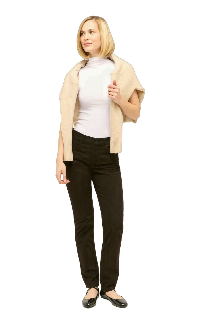 Slim Fit Hose mit Elasthan – Detail der Tasche