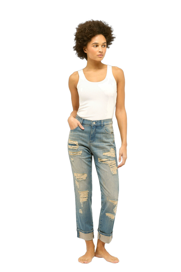 Straight Fit Hose mit fünf Taschen – Rückansicht