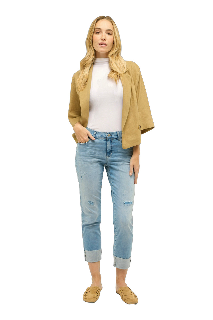 Ultraleichte Hose aus Baumwolle, Polyester und Elasthan – Rückansicht