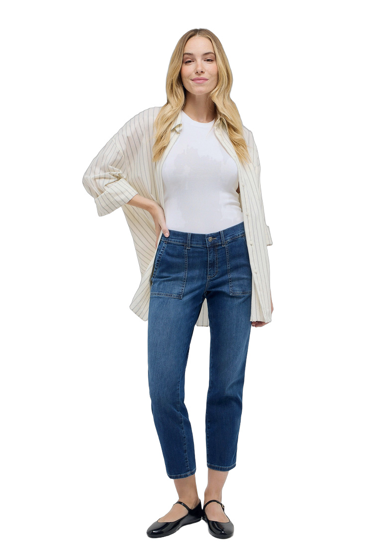 Utility Jeans aus Baumwolle und Elasthan – Rückansicht