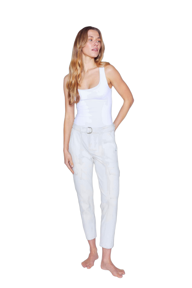 Weiche Cargohose aus Baumwolle – Rückansicht