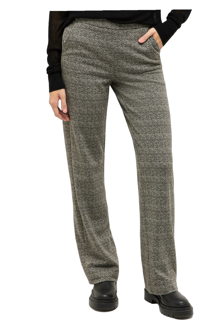 Weiche Hose mit Straight Passform – Rückansicht