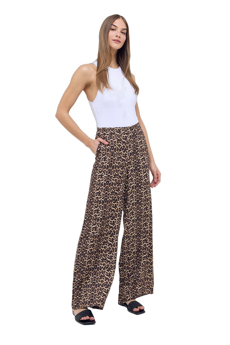 Weite Hose aus 100% Viskose – Rückansicht