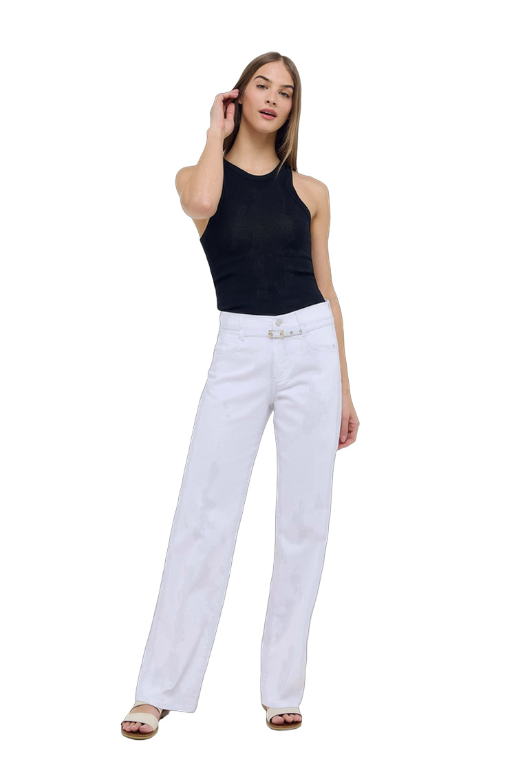 Relaxed Fit Hose mit weitem Bein für Damen – Rückansicht