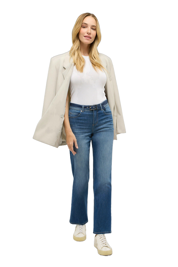 Weite Jeans mit Comfort Stretch – Rückansicht