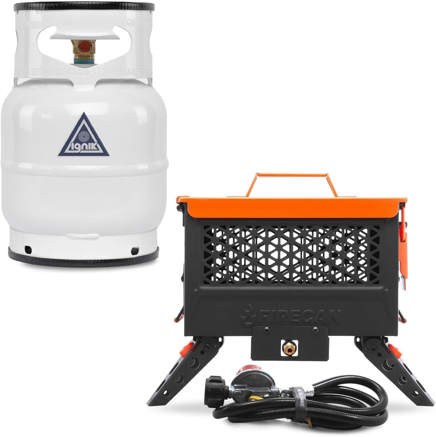 Ignik Gas Growler Standard 5lb with FireCan Portable Fire Pit