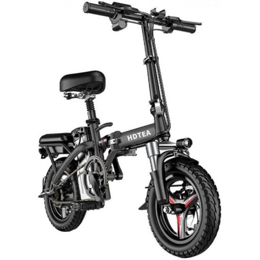 Black Folding Electric Bike 250W – Removable Battery, Fat Tire, Ideal for Beach & Snow, Adults & Teens