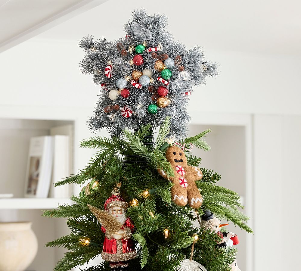 Lit Candy Bauble Star Tree Topper