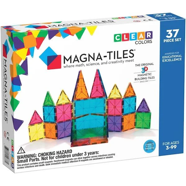 Magna-Tiles - Clear Colors 37-Piece Set