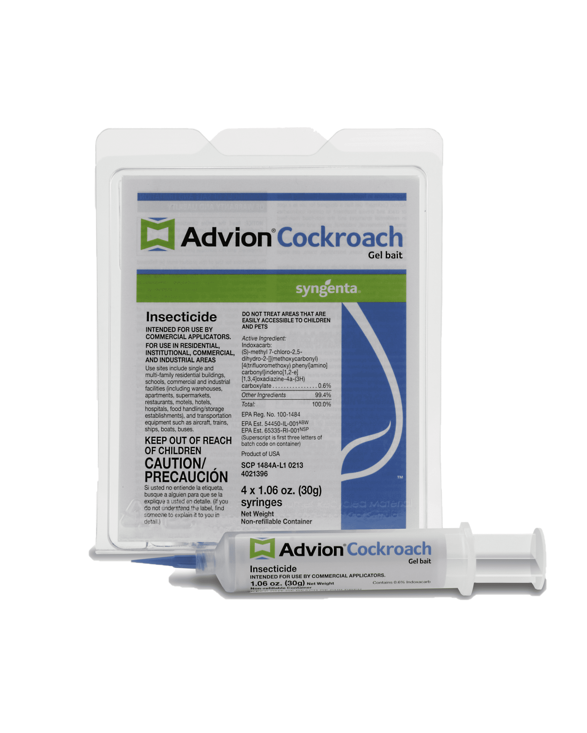 Syngenta Advion Cockroach Gel Bait – Non-Repellent, High-Consumption Formula, 4 x 30g Tubes for All Major Species