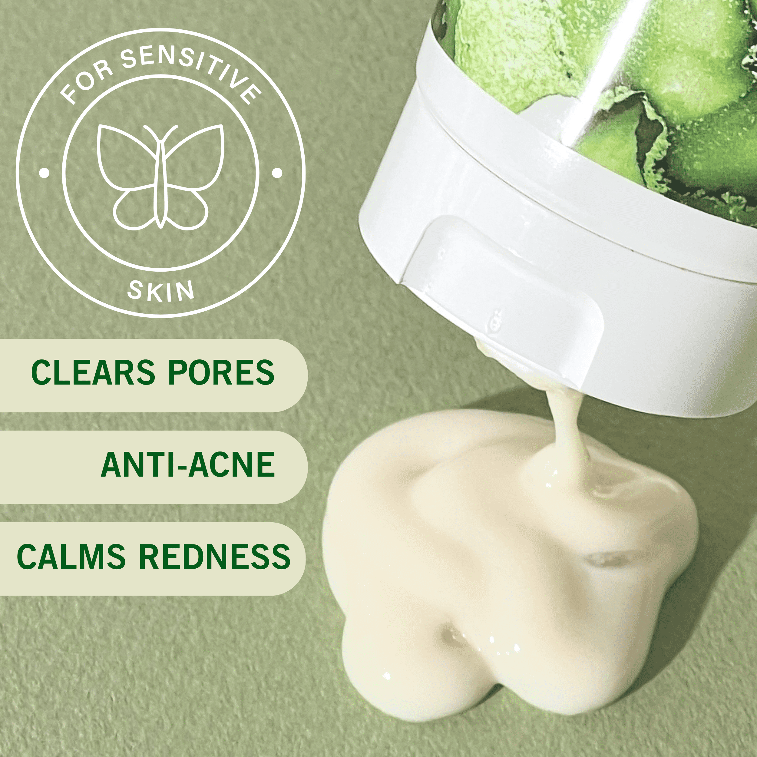 Mudita Earth Organic Bamboo Facial Scrub with Lactic Acid for Acne & Sensitive Skin, 4 fl oz