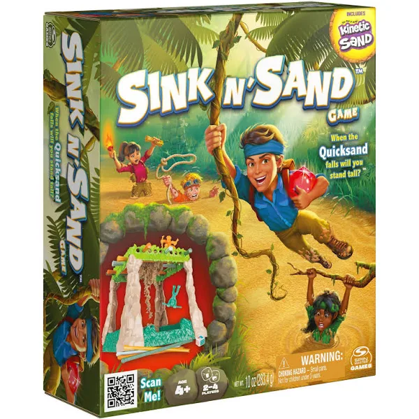 Spin Master Sink N’ Sand Game with Kinetic Sand – Interactive Family Board Game