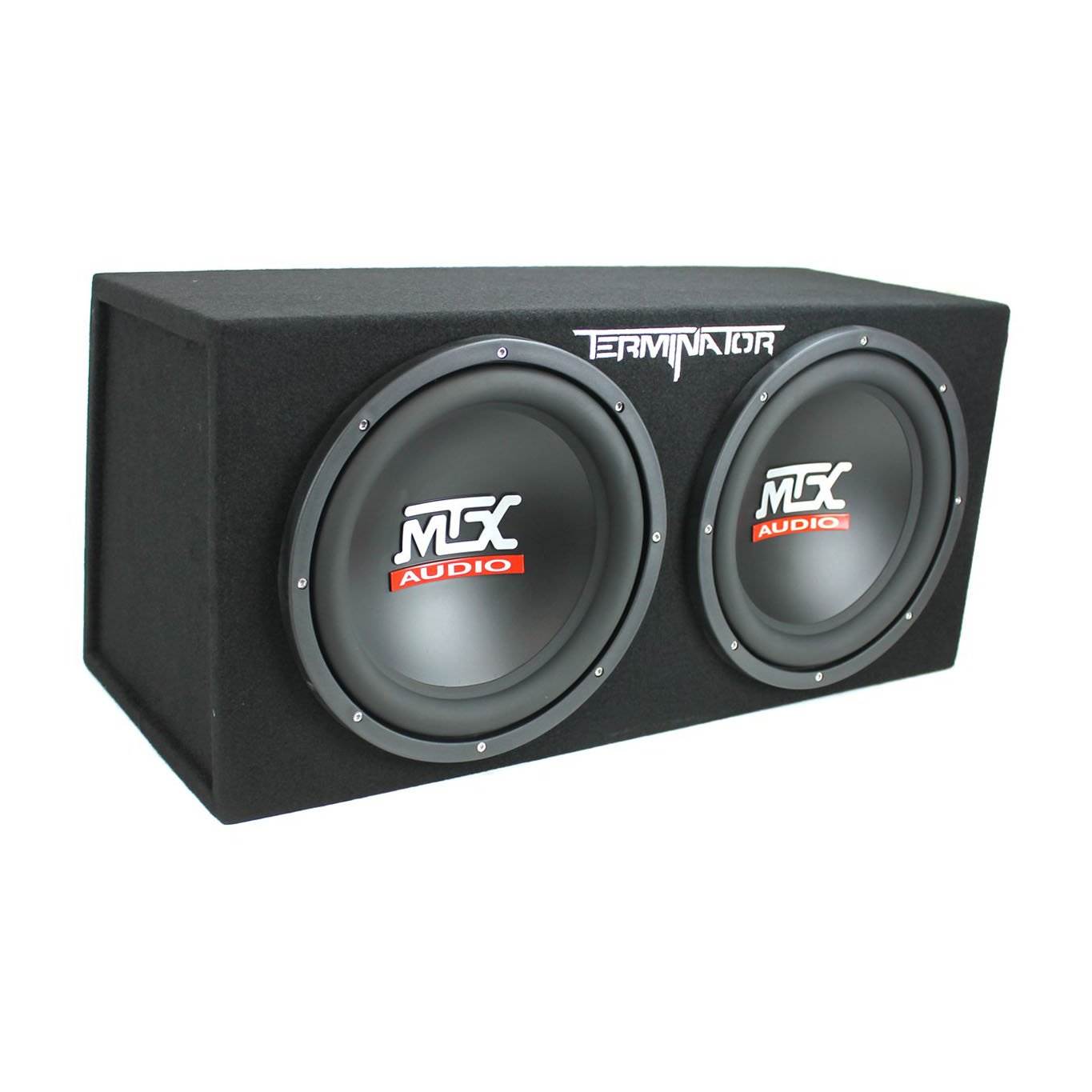 MTX TNE212D 12′′ 1200W Dual Subwoofer Box with 1500W Monoblock Amplifier & 2-Farad Capacitor