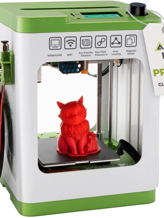 Mini 3D Printer for Kids & Beginners – Auto Leveling, WiFi Enabled, Includes 10M PLA & SD Card – Compatible with MAC, Windows, Linux