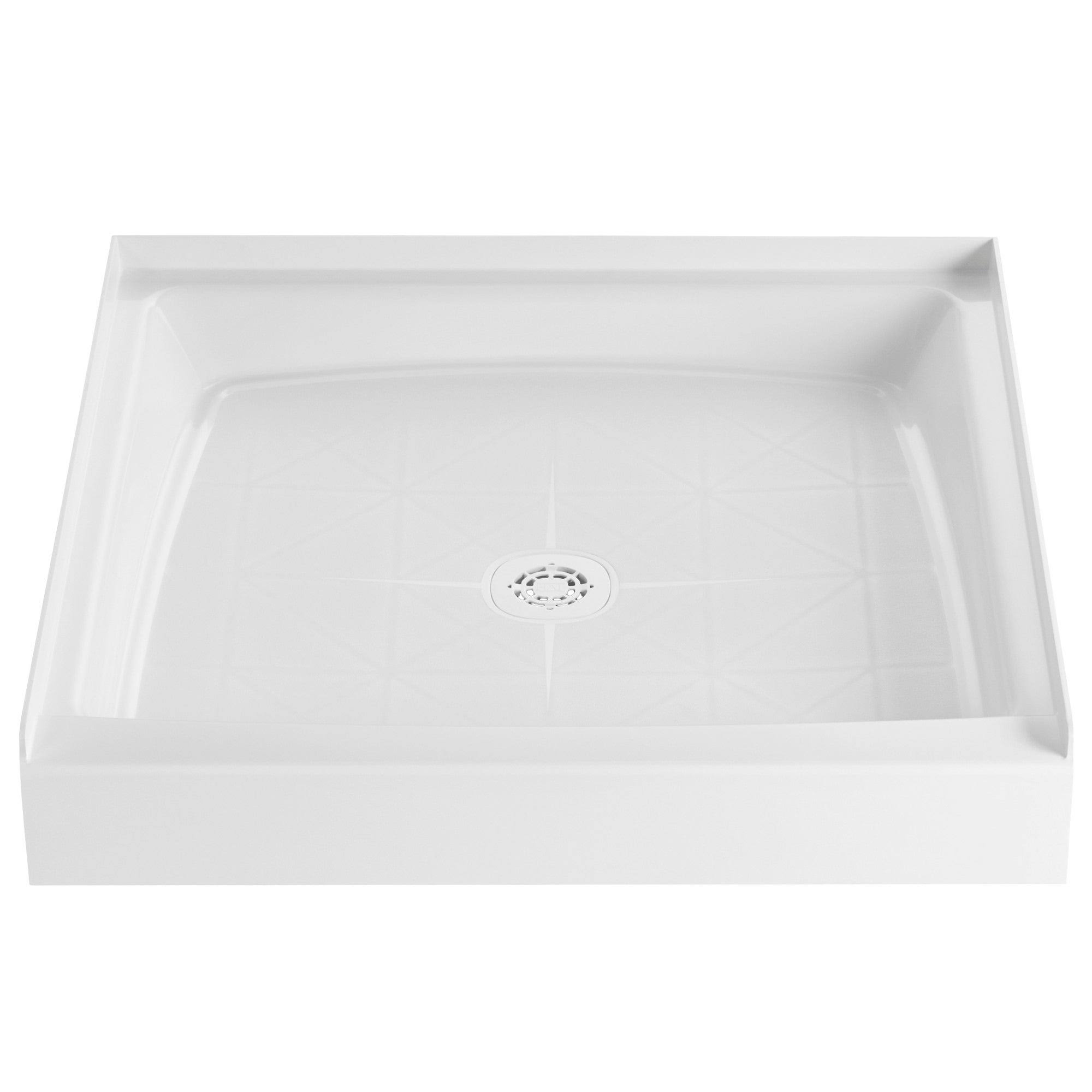 ProFlo 32′′ x 32′′ White Shower Pan with Strainer, Slip-Resistant, Durable Composite