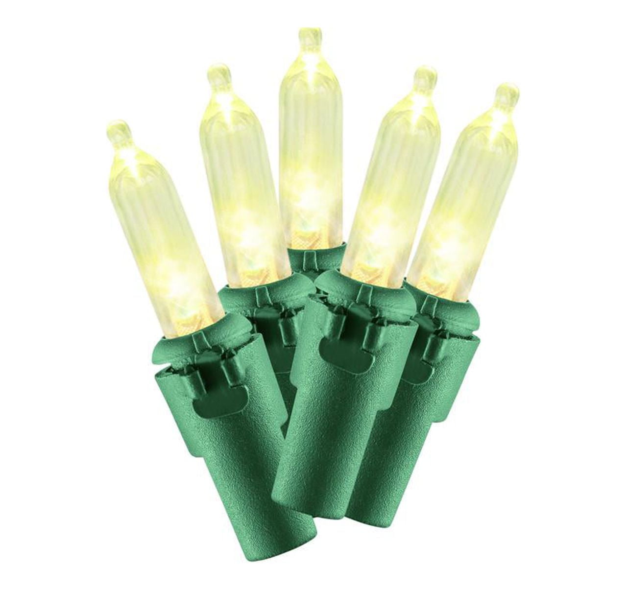 Holiday Time 100-Count Warm White Mini LED Christmas String Lights, Green Wire, Indoor/Outdoor, 22.4 ft