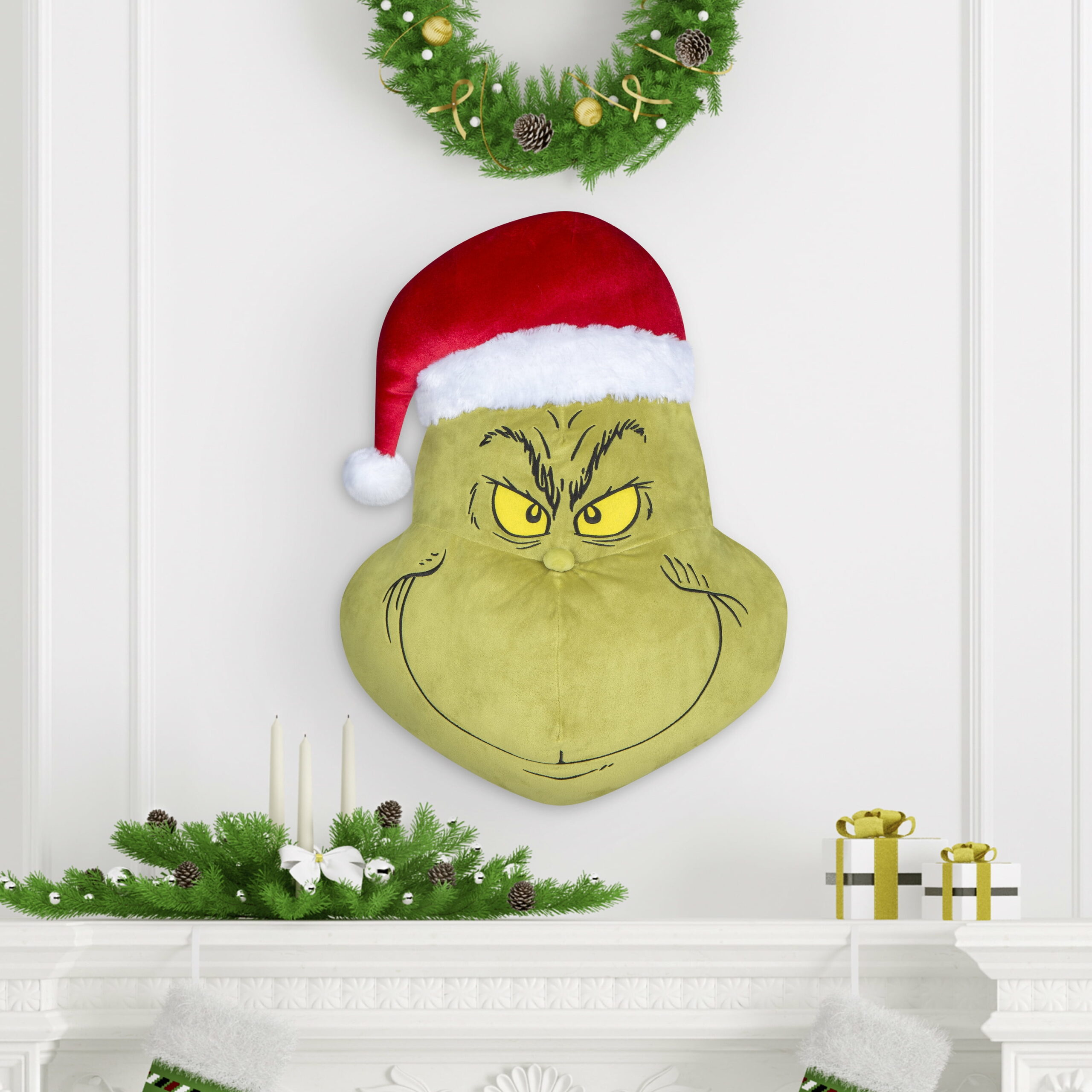 Gemmy Industries Christmas Grinch Hanging Decoration, 28.74′′x22.04′′x6.29′′, 2.09 lbs – Indoor Holiday Decor