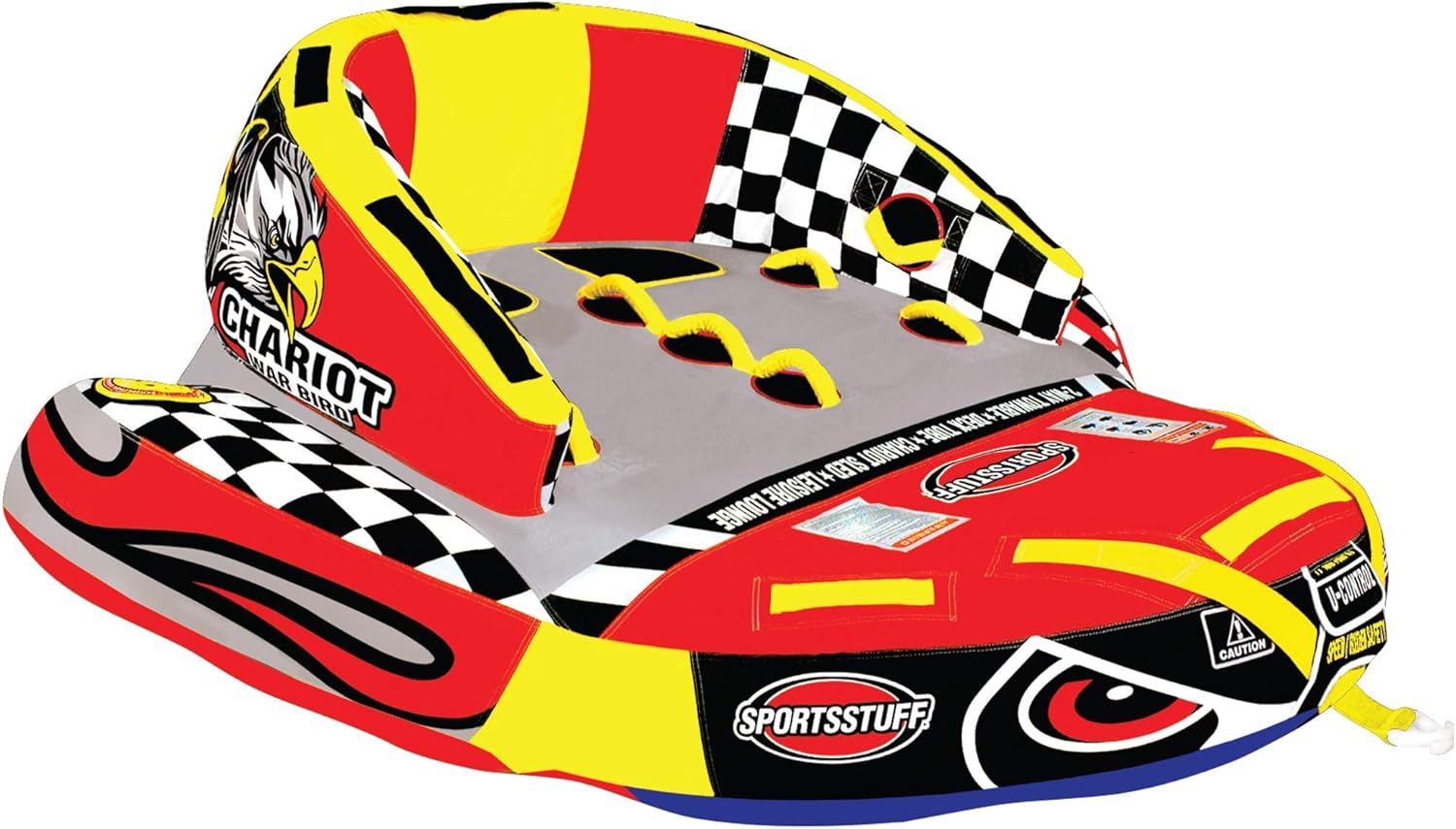 Airhead Chariot Warbird 2 Towable Tube for Boating, Dual Tow Points, 1-2 Riders