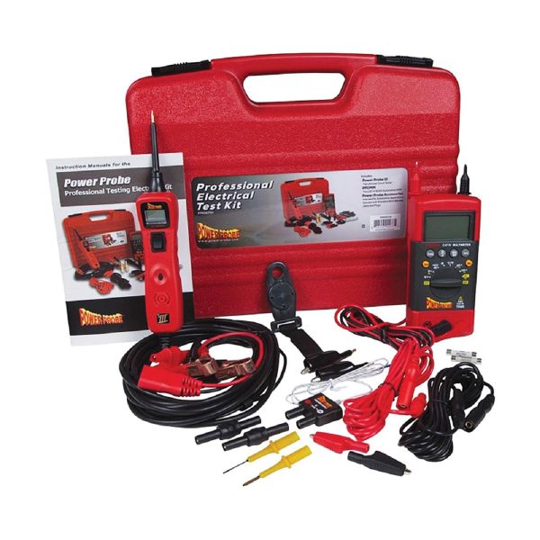 Power Probe Professional Electrical Testing Kit with Circuit Tester & Digital Multimeter