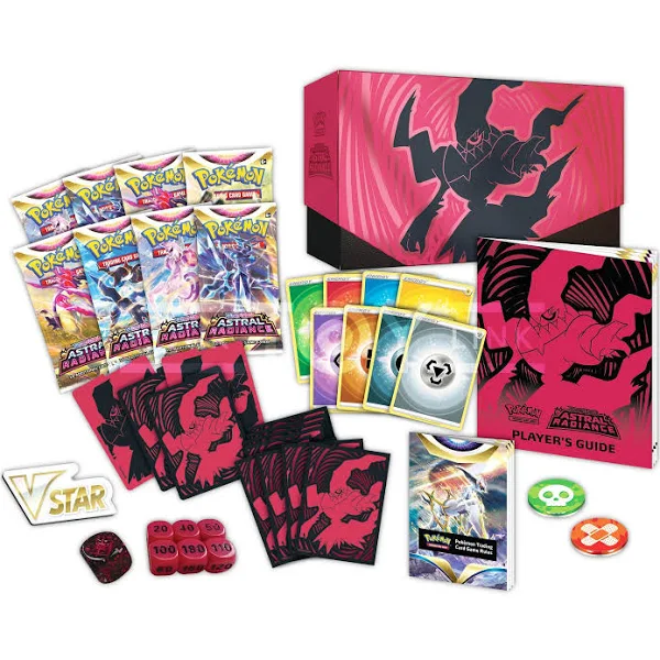 Pokemon Sword & Shield Astral Radiance Elite Trainer Box – 180+ Cards, 3 Radiant Pokémon, 7 VSTAR, 19 V, 2 VMAX, Special Art Cards