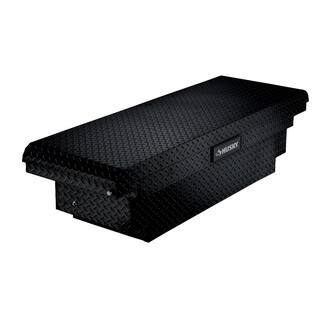 Husky 61.86′′ Matte Black Aluminum Low Profile Truck Tool Box for Mid-Size Trucks