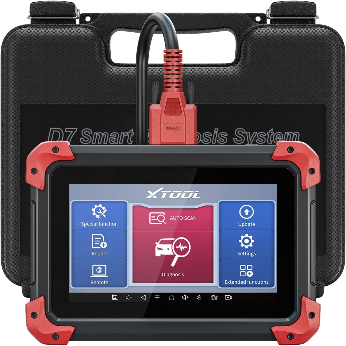 XTOOL D7 Automotive OBD2 Scanner with ECU Coding, Bidirectional Controls, 36+ Resets, Android 10, Full System Diagnostics, 3-Year Updates