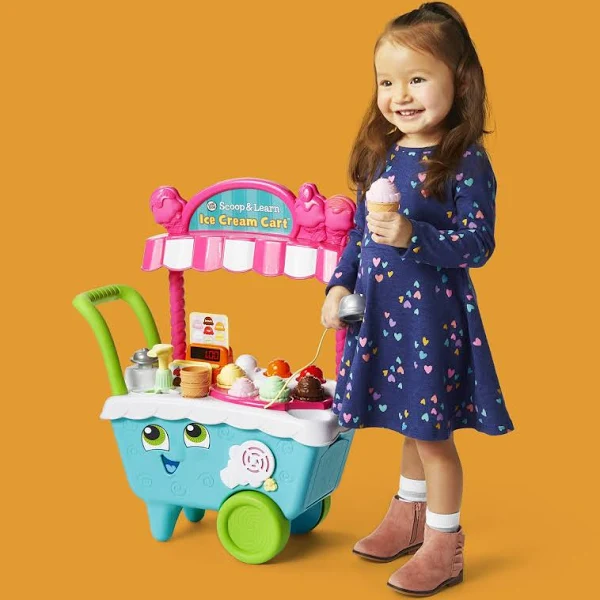 Leapfrog Scoop and Learn Ice Cream Cart, Play Kitchen Toy for Kids