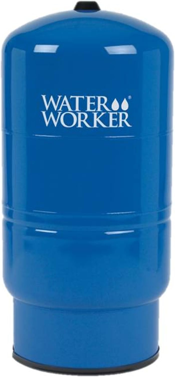 WaterWorker HT-30B Vertical Pressure Well Tank, 30-Gallon Capacity, Butyl Diaphragm, Blue