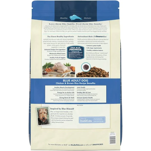 Blue Buffalo Life Protection Adult Dog Food, Chicken & Brown Rice, 30 lb – High Protein, Joint Health, Immune Support