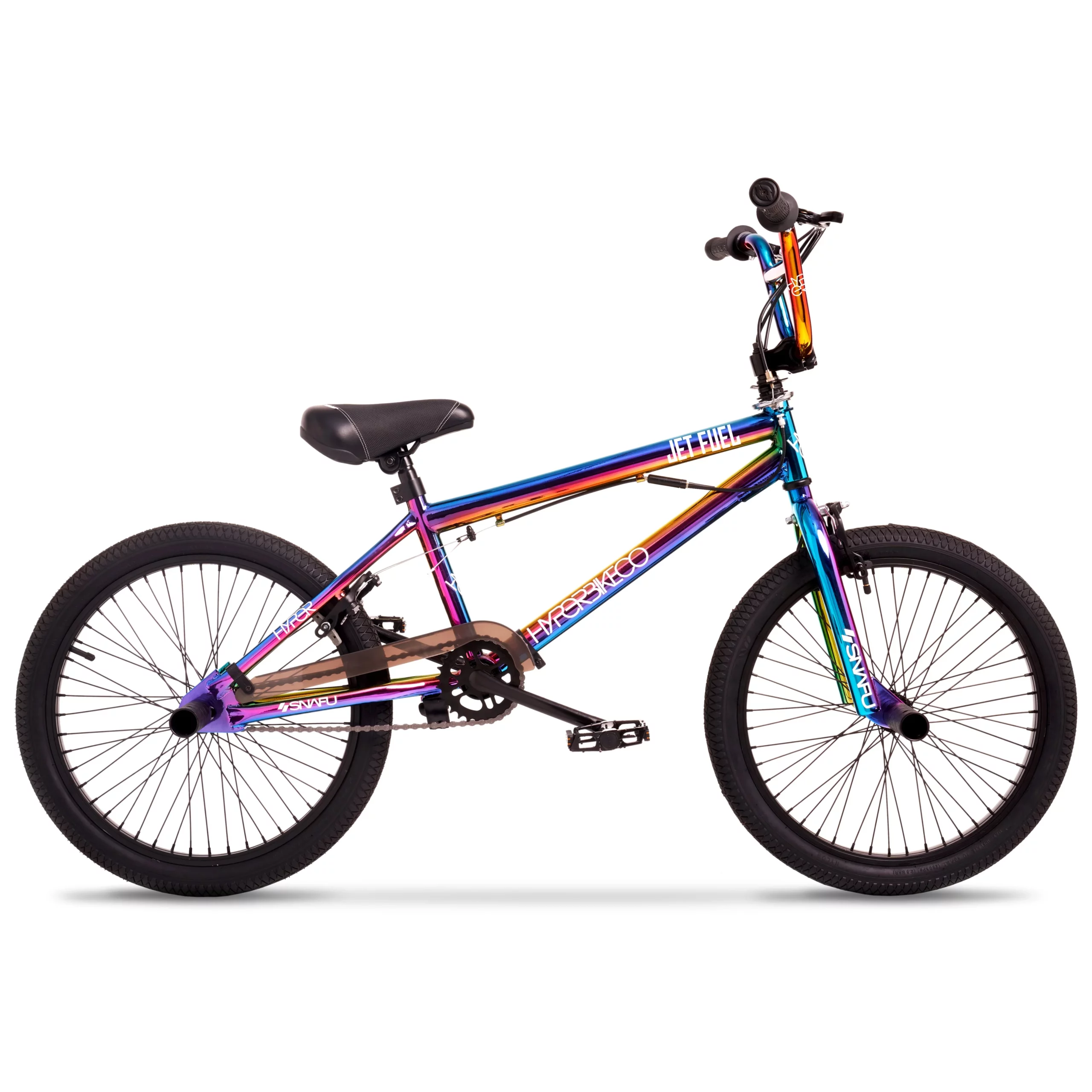Hyper Bicycles 20′′ Jet Fuel BMX Bike for Kids, Steel Frame, 360° Handlebar, Ages 8-13