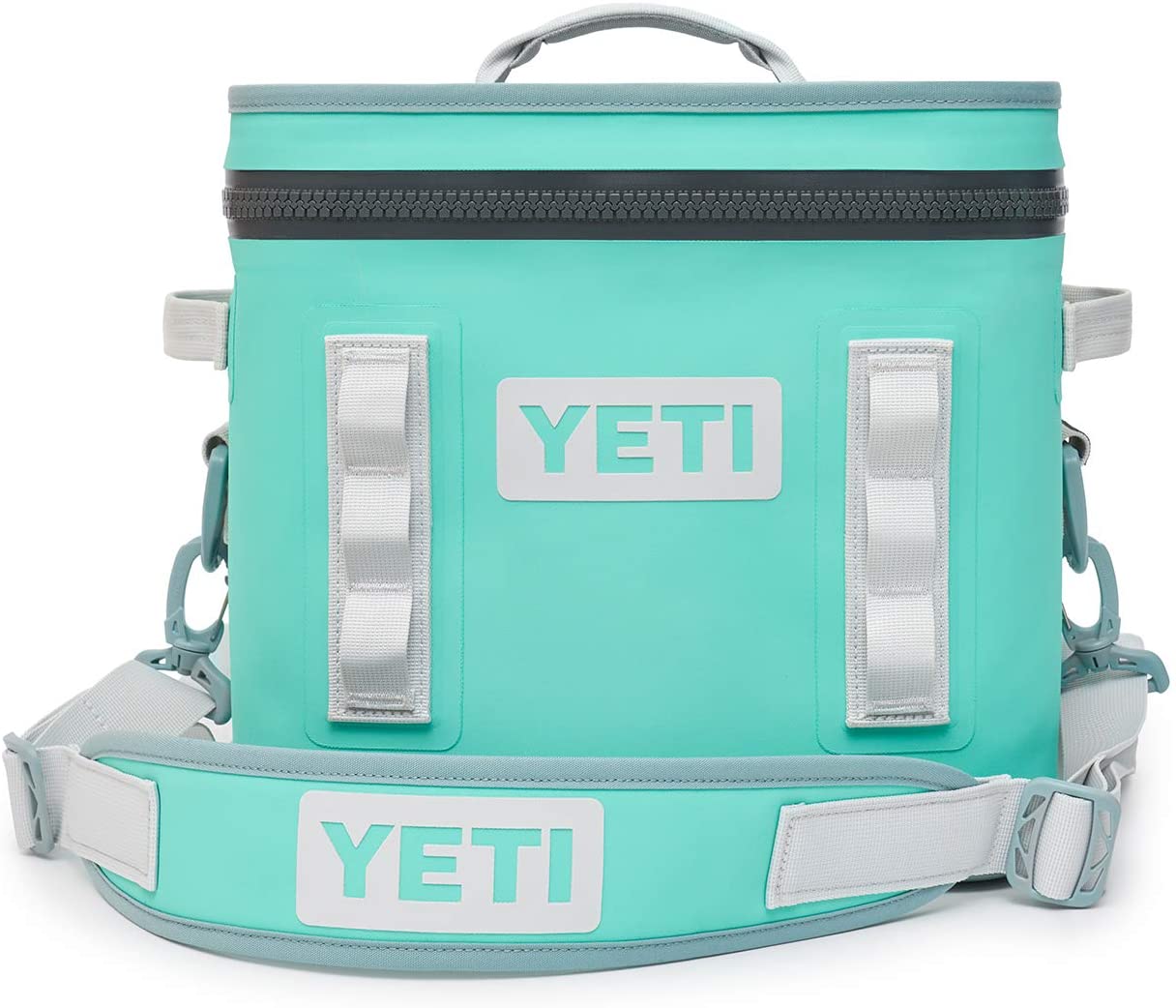 YETI Hopper Flip 12 Soft Cooler, Leakproof, ColdCell Insulation, Aquifer Blue, Portable Outdoor Use