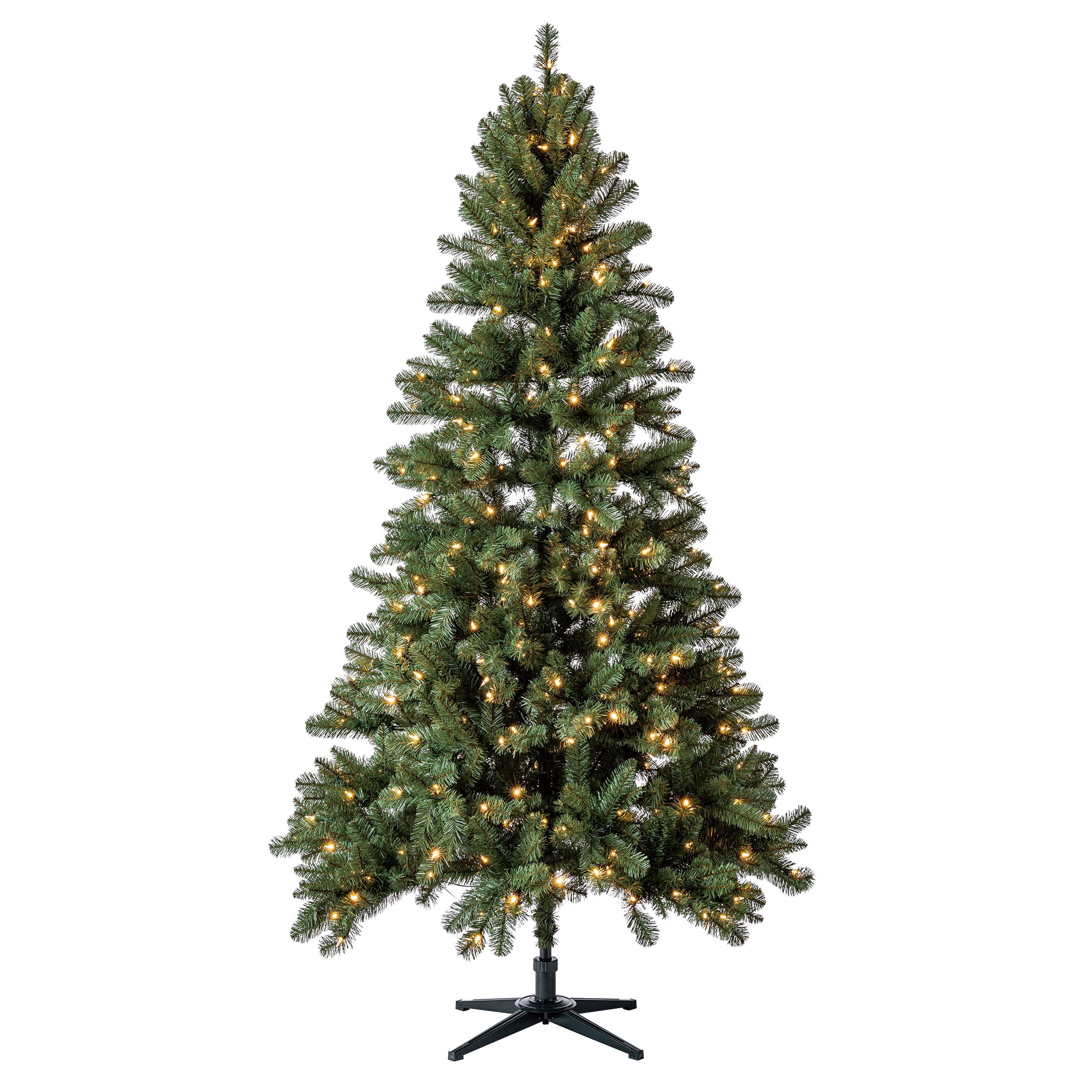 Holiday Time 7ft Pre-Lit Duncan Fir Artificial Christmas Tree with Color-Changing LED Lights and Quick Set System