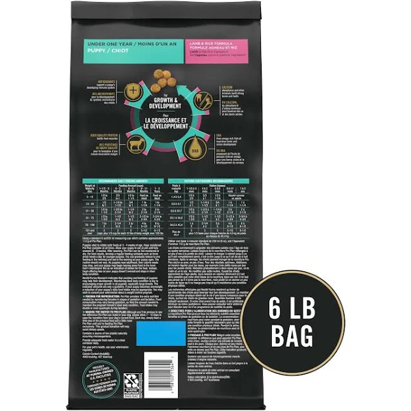 Purina Pro Plan Focus Puppy Food, Lamb & Rice, 6 lbs – High-Protein, Omega-Rich, Probiotics Enhanced