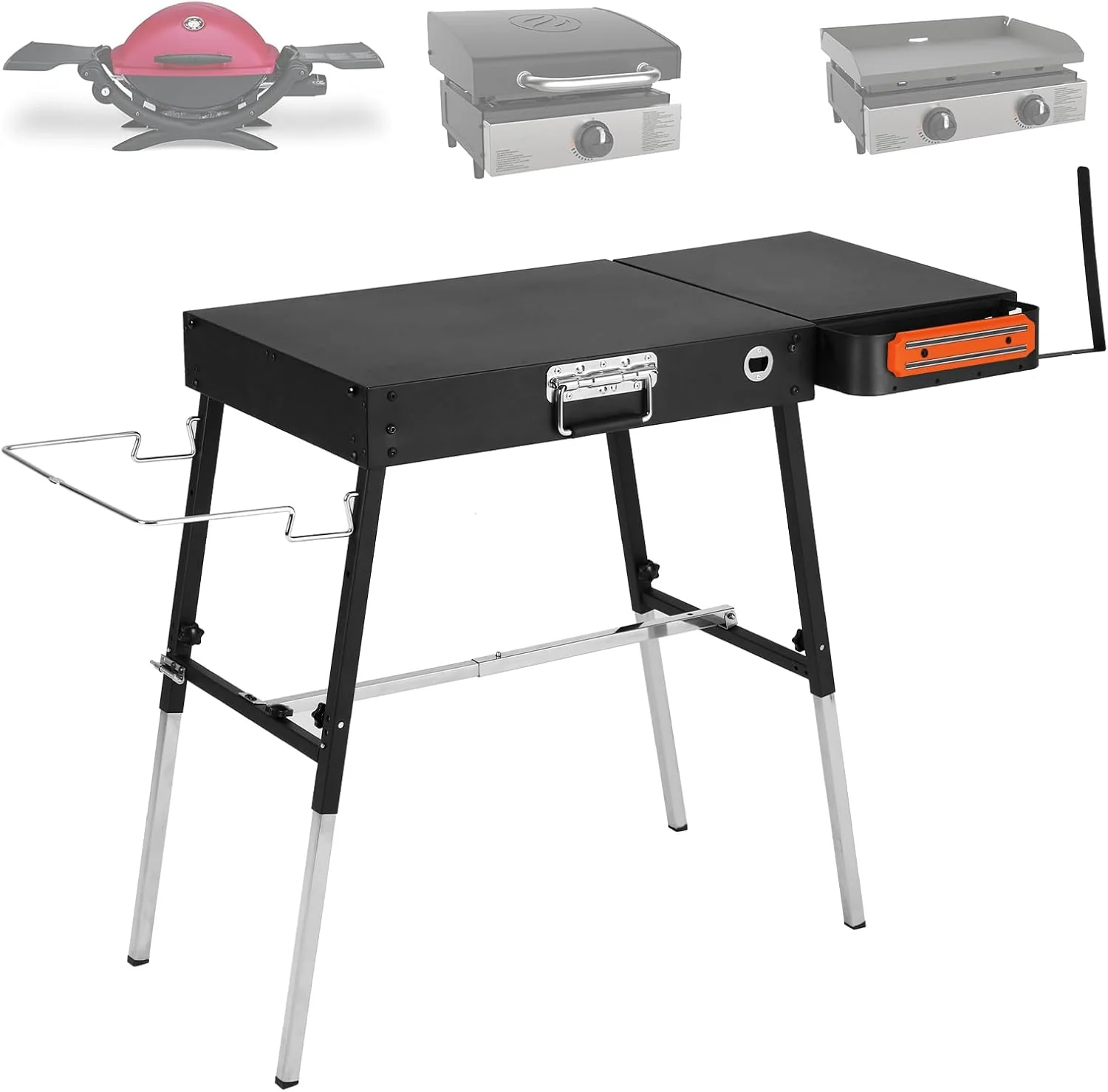 GANGSHELO Portable Folding Grill Stand for 17/22 Blackstone Griddles – Durable Outdoor BBQ Table